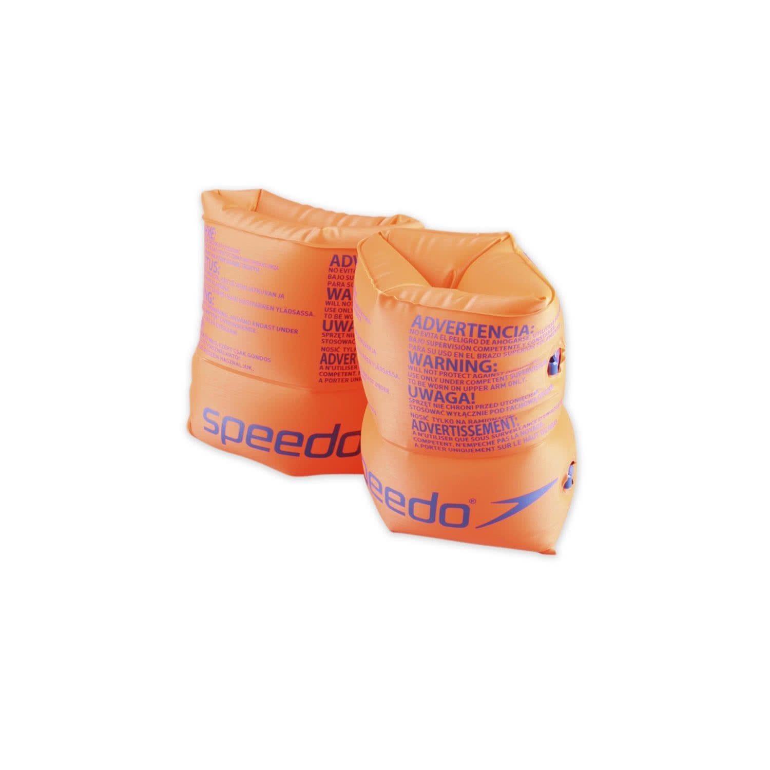 Speedo Junior Inflatable Swimming Armbands - Learn to Swim Aid | Orange, Size 0-2 Years