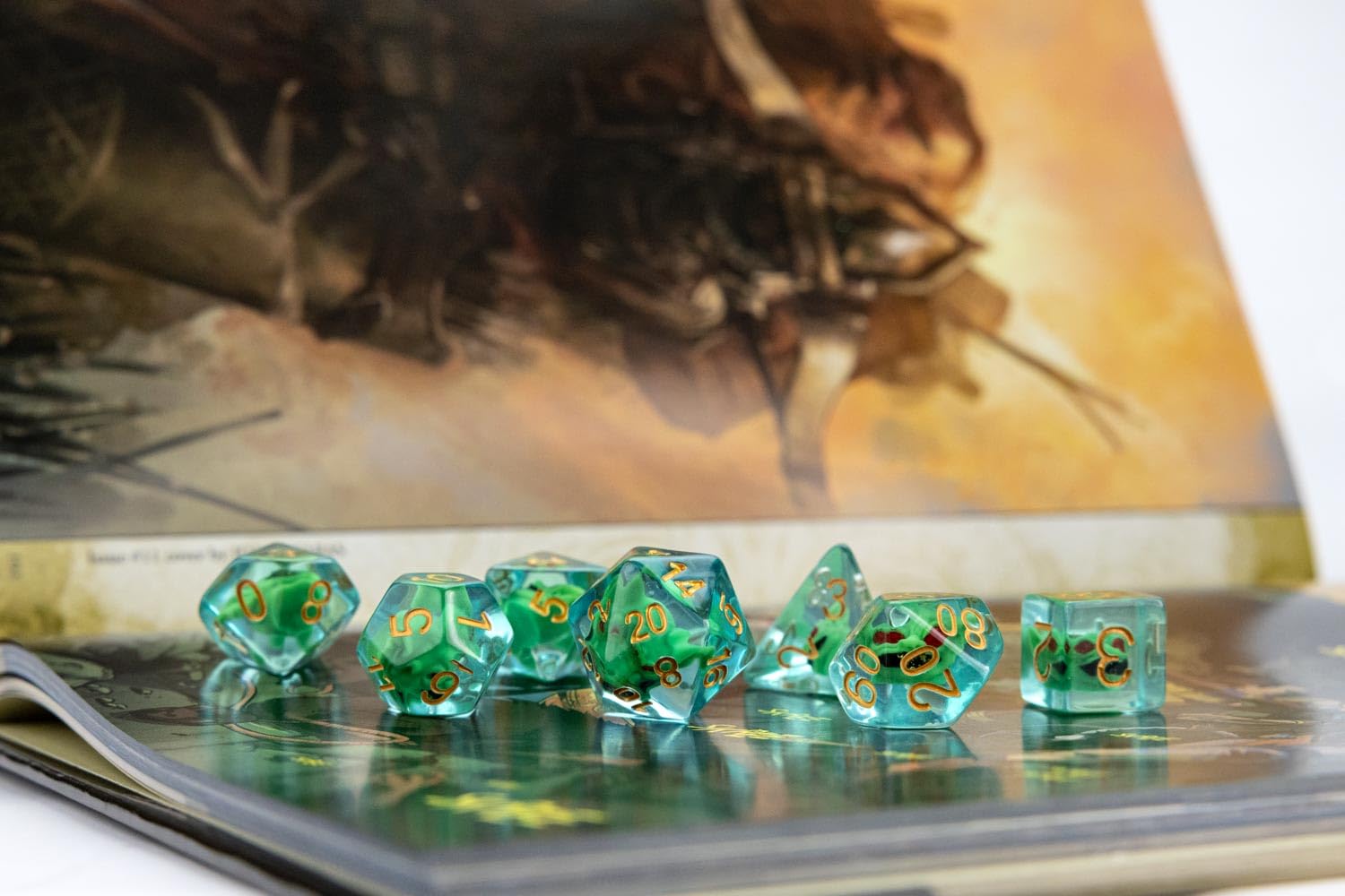 Metallic Dice Games Pathfinder Dice Set with Bag and Tray 3