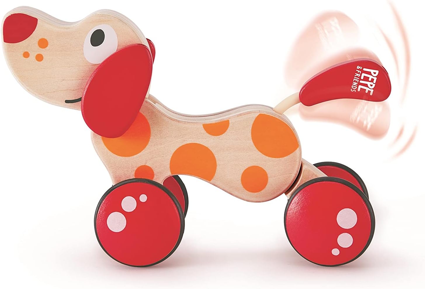 Hape Pepe Pull Along Dog - Wooden Walk-Along Toy for Toddlers 12 Months+ 3