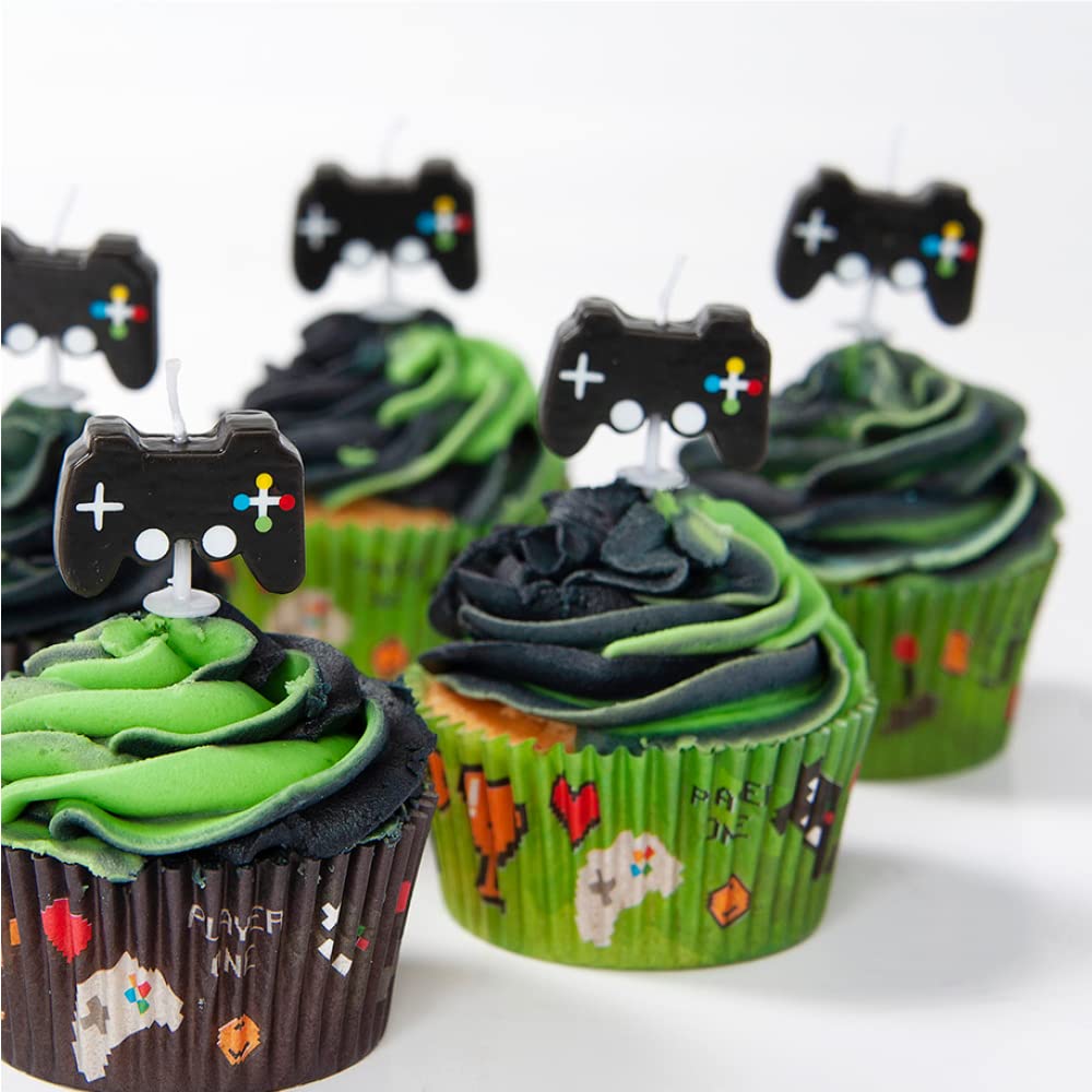 Anniversary House Gaming Controller Cake Topper Candles - Pack of 5, Black 4