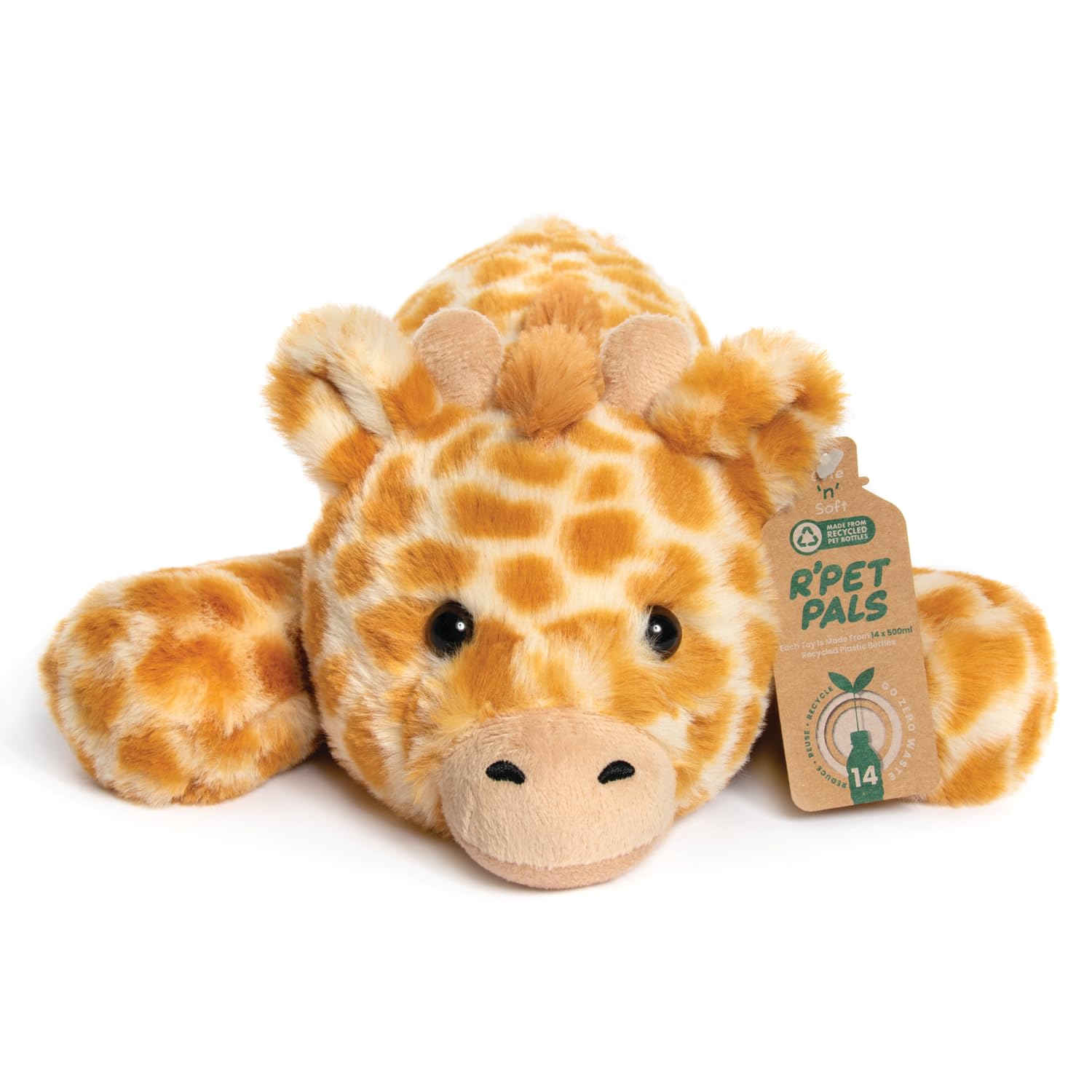 Lesser & Pavey RPET Pals Gina Laying Giraffe Plush - Eco-Friendly Stuffed Animal for Kids 1