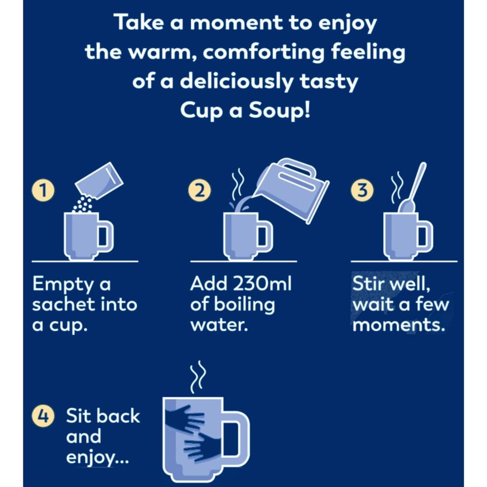 Batchelors - Cup a Soup Cream of Vegetable with Croutons Instant Soup Sachets 3