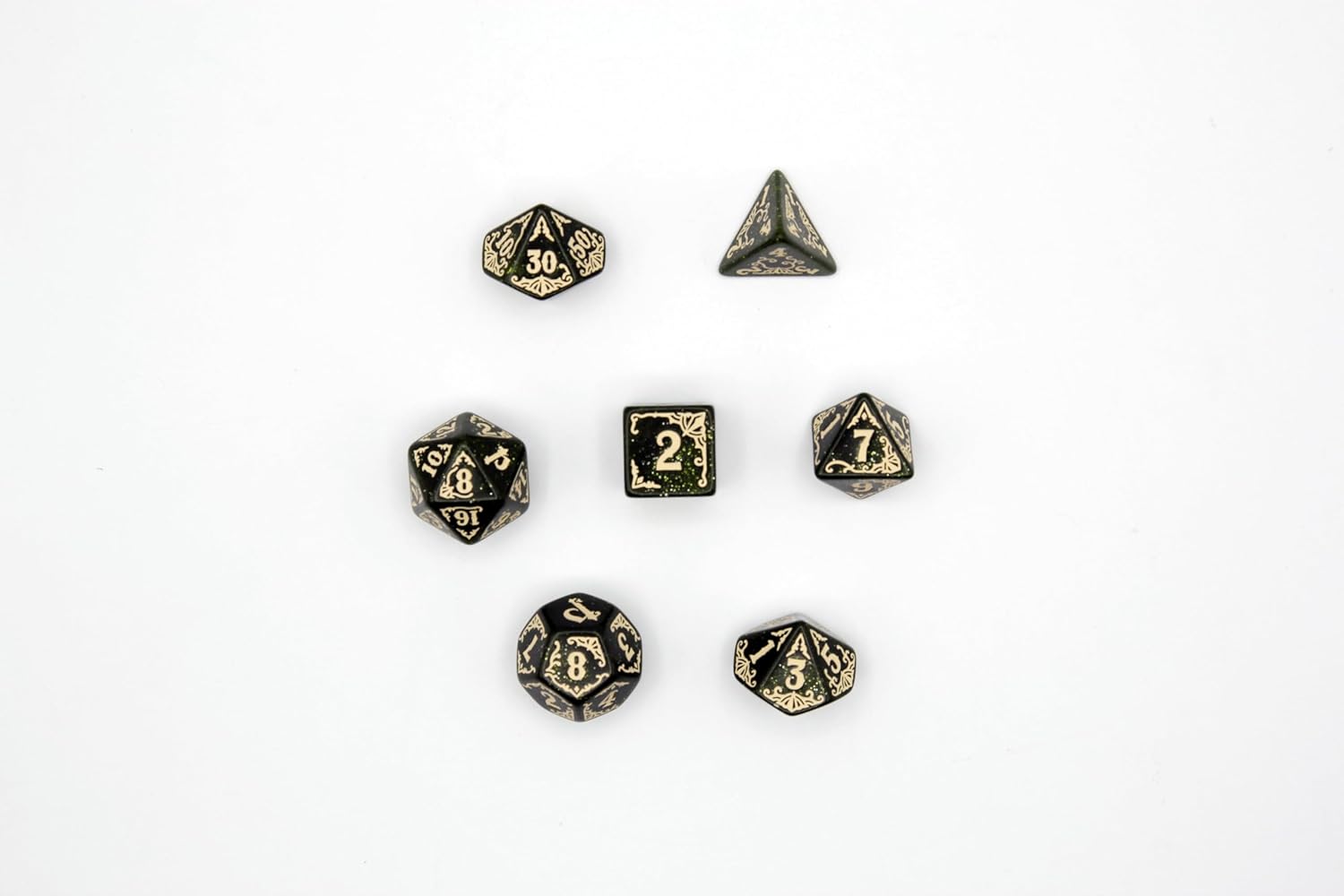 Q WORKSHOP Pathfinder Arcadia Shimmering-Green Dice Set 3