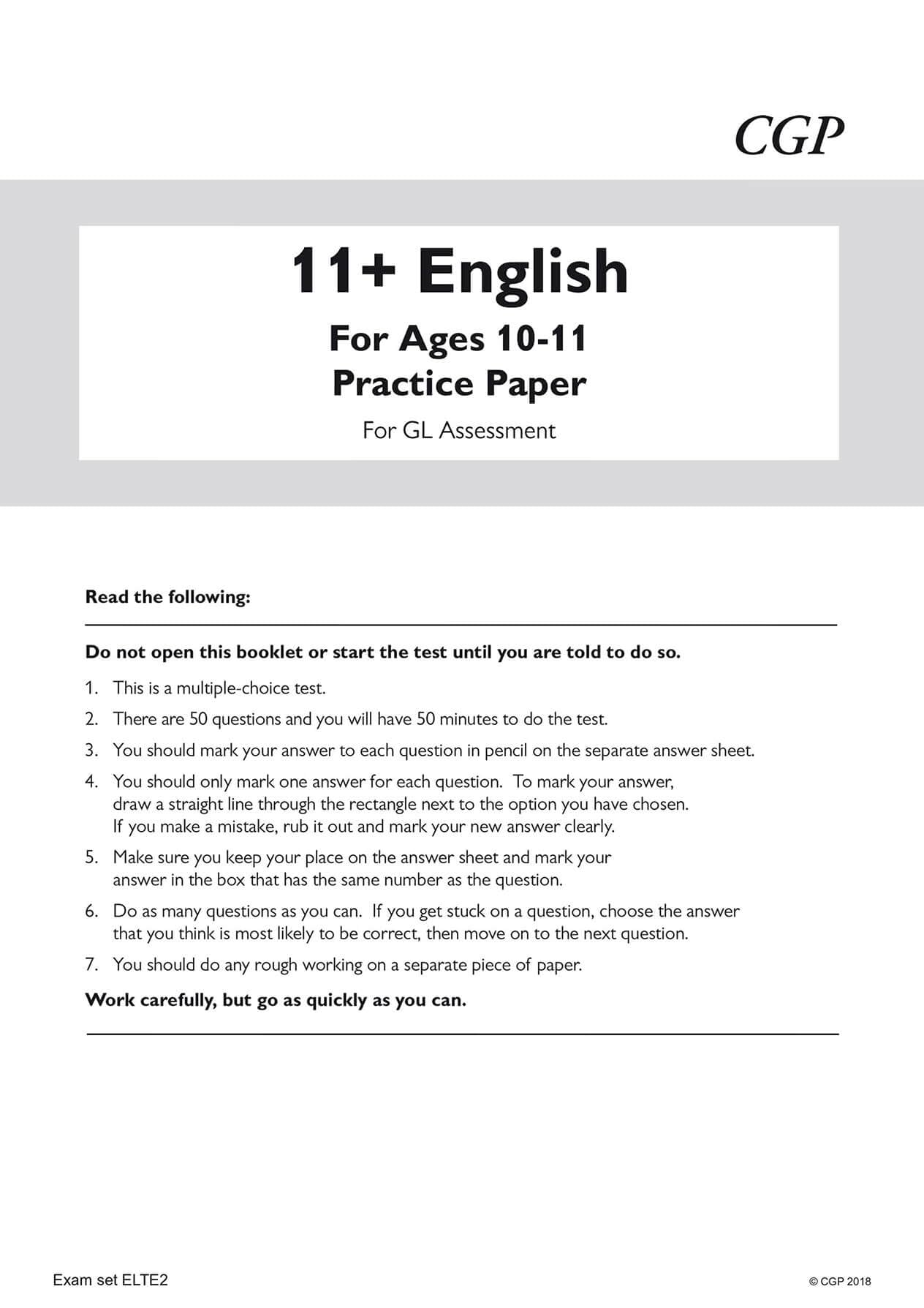 CGP 11+ GL Practice Papers Mixed Pack - Ages 10-11 with Parents' Guide & Online Edition 8