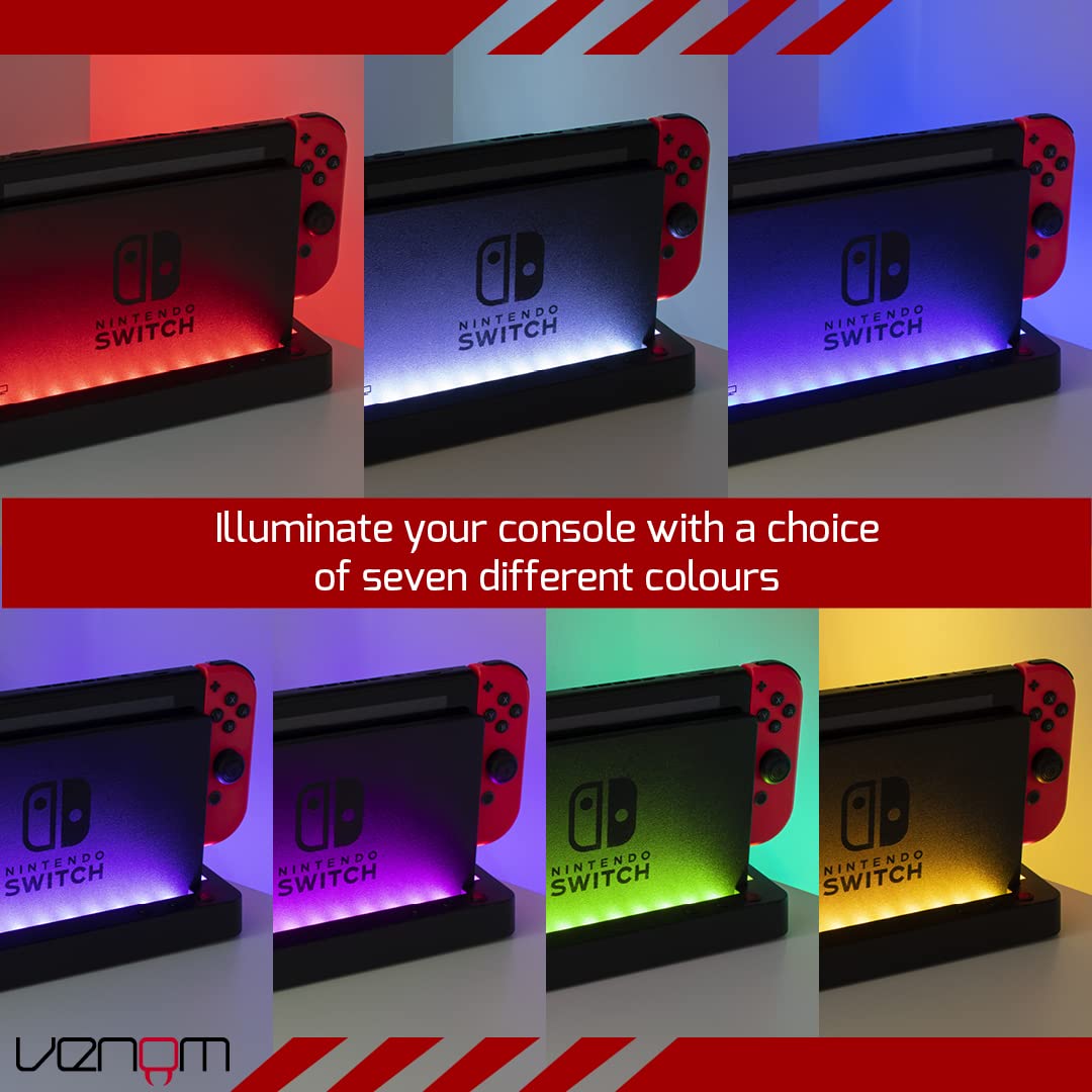 Venom Multi-Colour LED Light-up Console Stand for Nintendo Switch and OLED Model 6