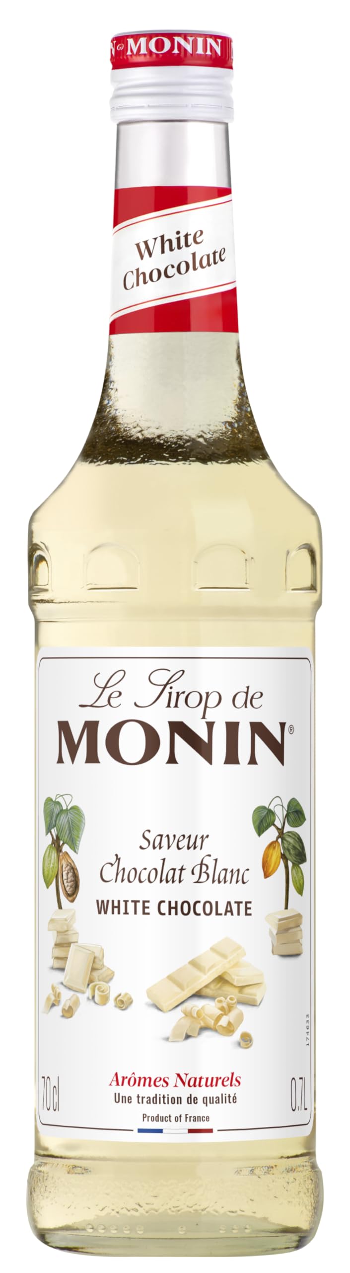 Monin Premium White Chocolate Syrup - 700ml | Vegan, Natural Flavours