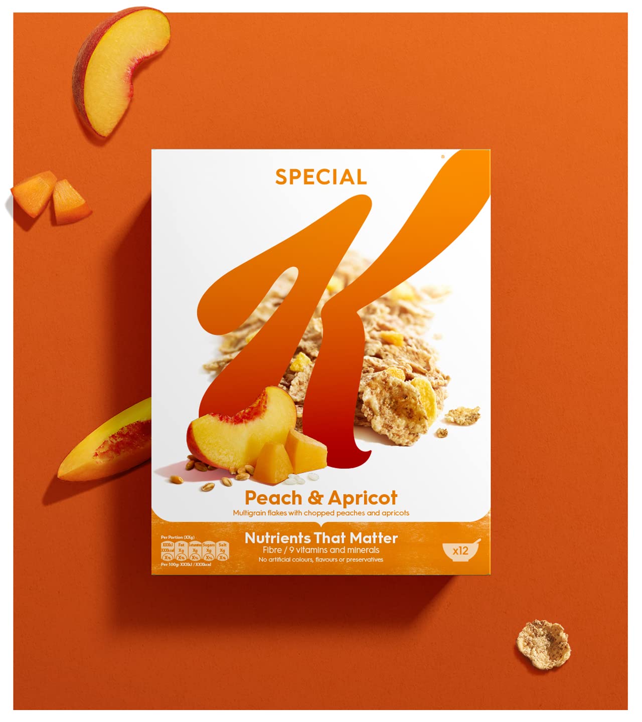 Special K Peach & Apricot Breakfast Cereal Box, 360g 2