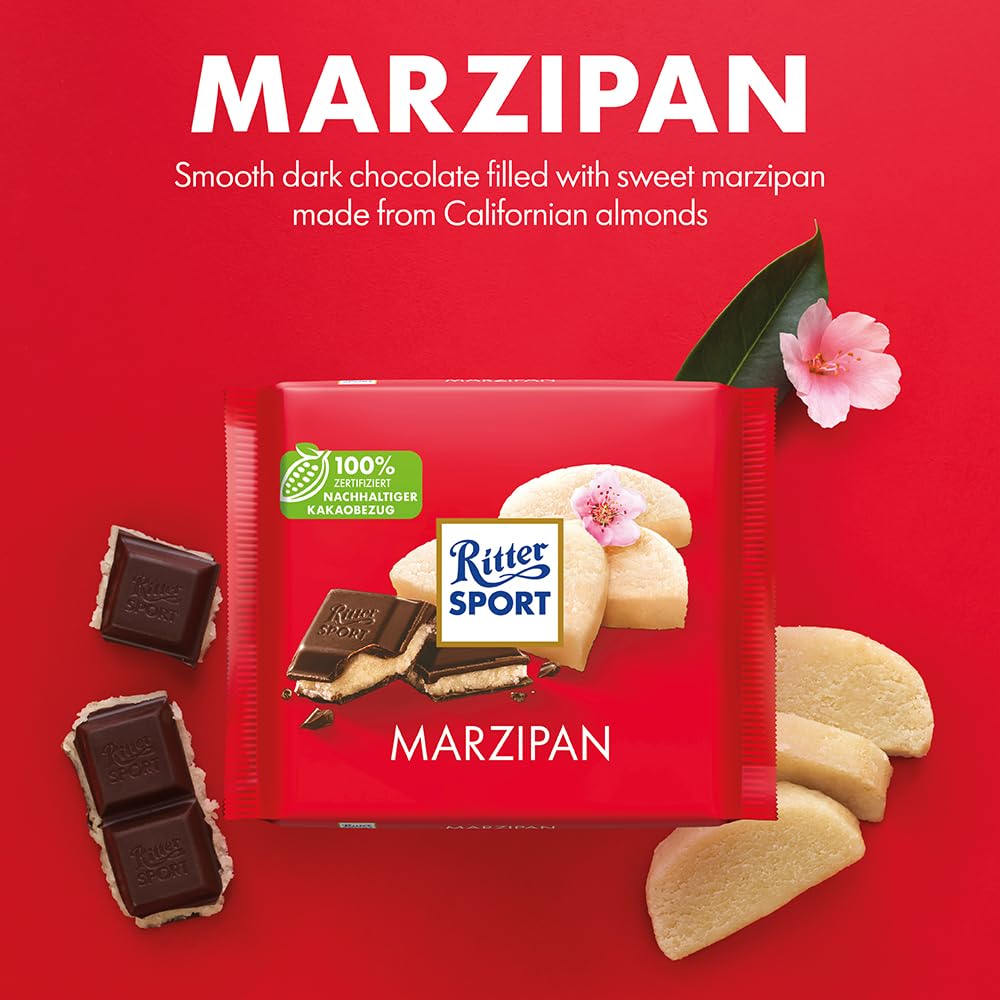 Ritter Sport Marzipan Dark Chocolate Bar 100g 3
