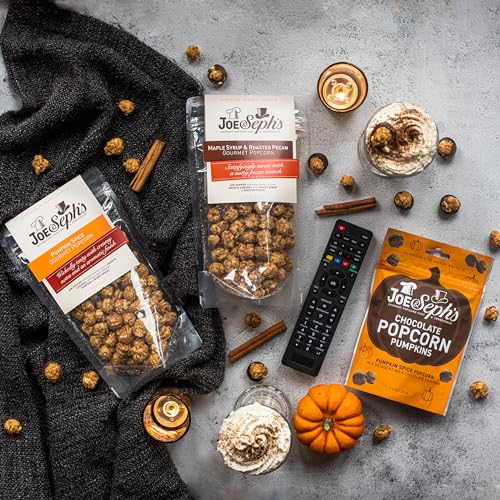 Joe & Seph's Pumpkin Spice Popcorn (80g) - Gourmet Air-Popped Caramel Popcorn with Real Pumpkin & Cinnamon 4