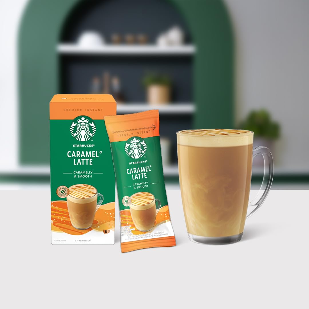 STARBUCKS Caramel Latte Premium Mix Instantkaffee - 60 Beutel (12 x 5) 3