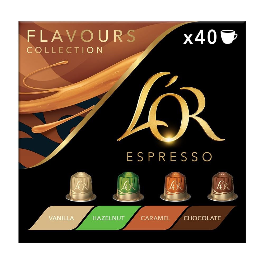 L'OR Espresso Flavours Variety Bundle x40 - Vanilla, Hazelnut, Caramel, Chocolate - Nespresso® Compatible
