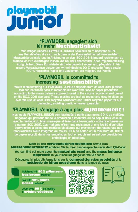 PLAYMOBIL 71682 JUNIOR Airport Shuttle Bus - Educational Vehicle Toy for Toddlers 1+ 6