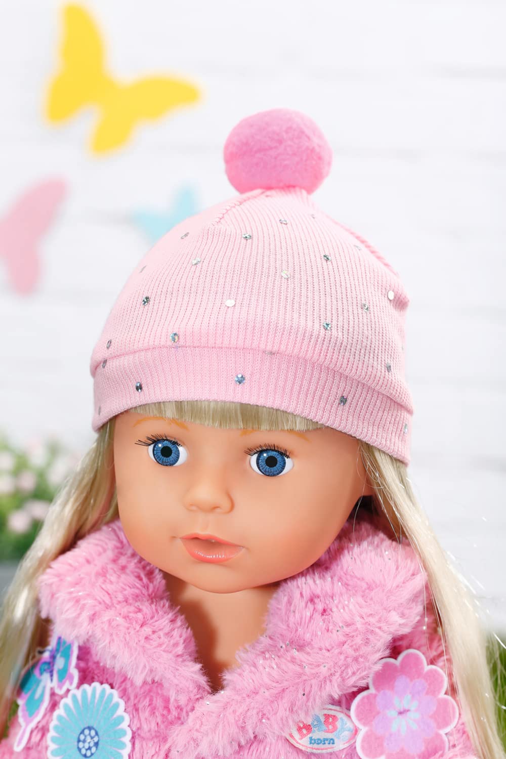 BABY born Pink Coat Set 833834 - Fluffy Coat, Leggings & Hat for 17" Dolls 3
