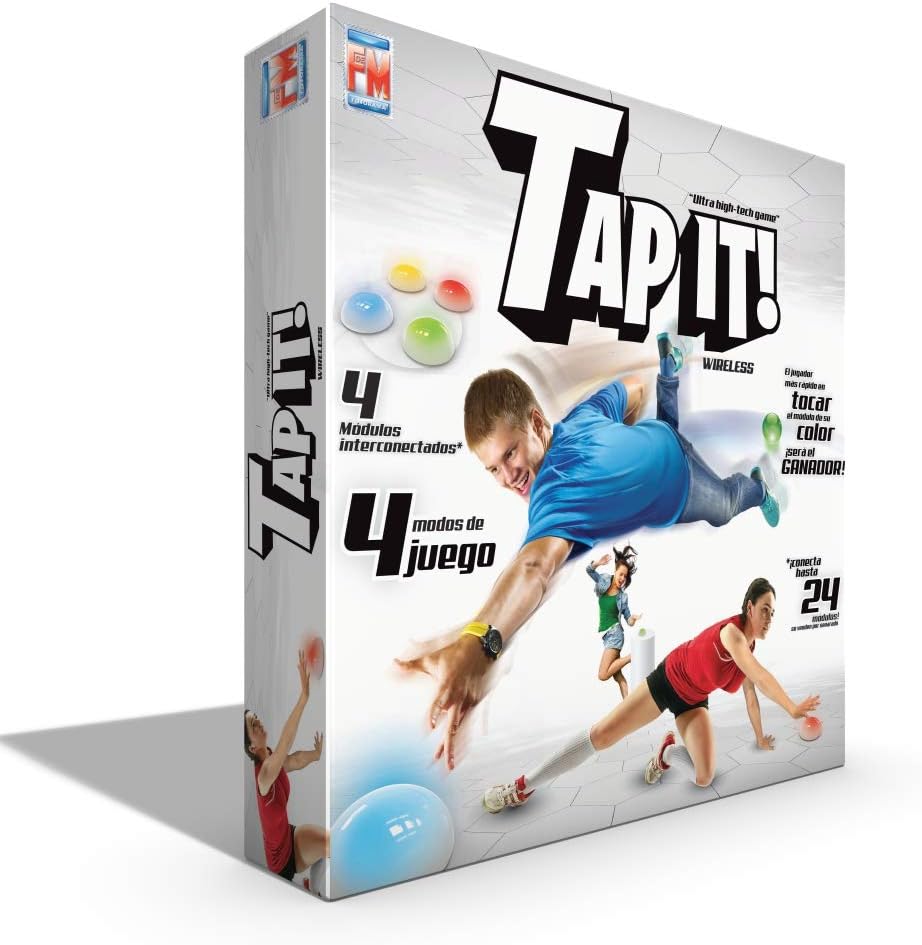 Tap-it 1109 - Multi-Colour Wireless Light-Up Pod Game with 4 Built-In Games