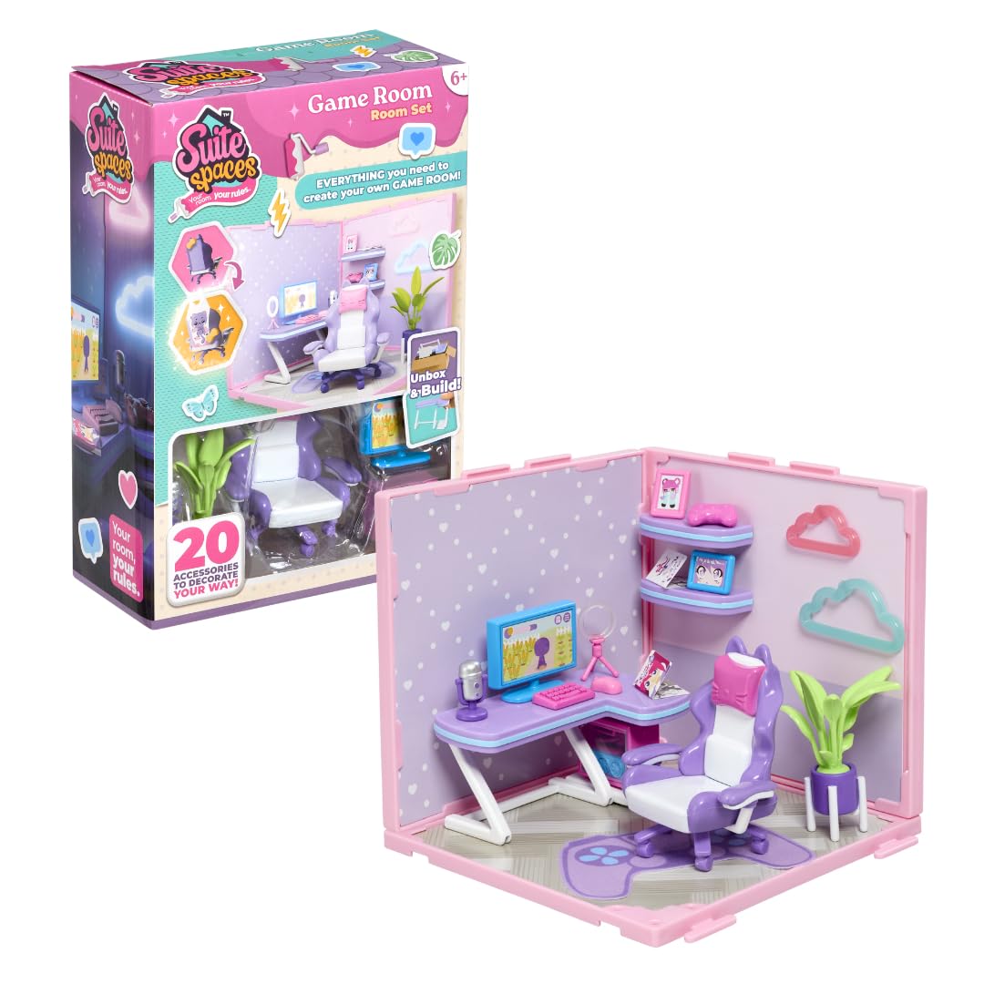 Goliath Suite Spaces Game Room Set - Customizable Playset for 3-4" Dolls