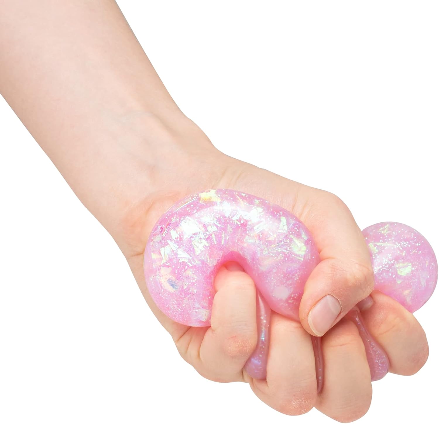Tobar Sparkly Squish Ball - Stress Relief Squeeze Toy for Kids 3+ 5