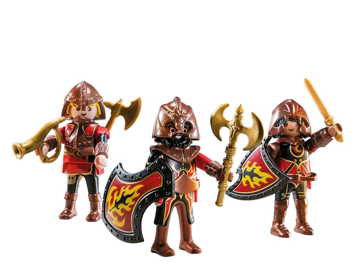 PLAYMOBIL Burnham Raiders 3 Figure Set - Knight Action Figures for Ages 4+ 5