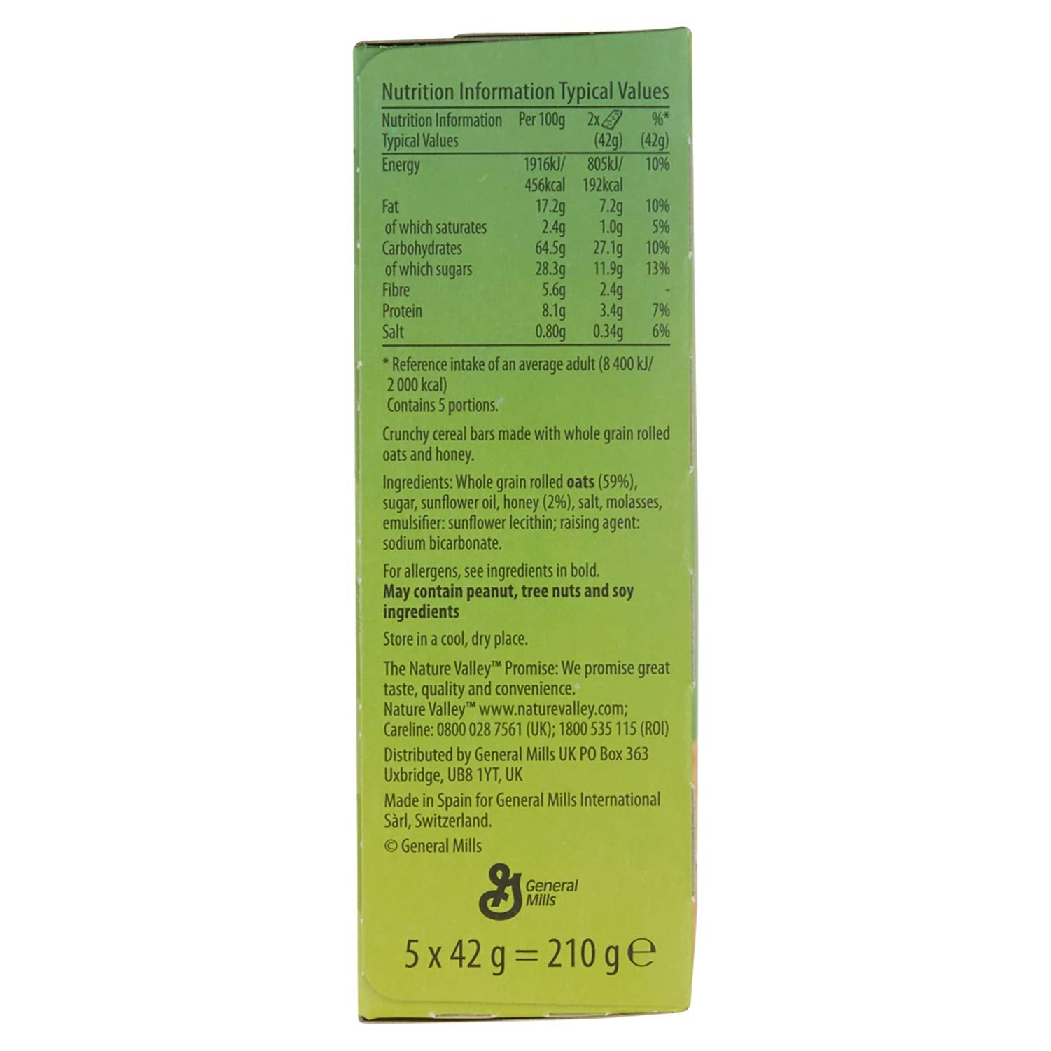 Nature Valley Crunchy Oats & Honey Cereal Bars 18 Pack (756g)