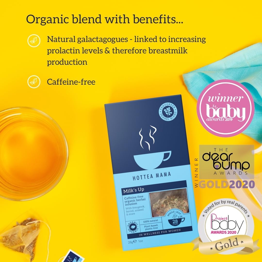 HOTTEA MAMA Milk's Up Organic Breastfeeding Tea for Lactation Support 6