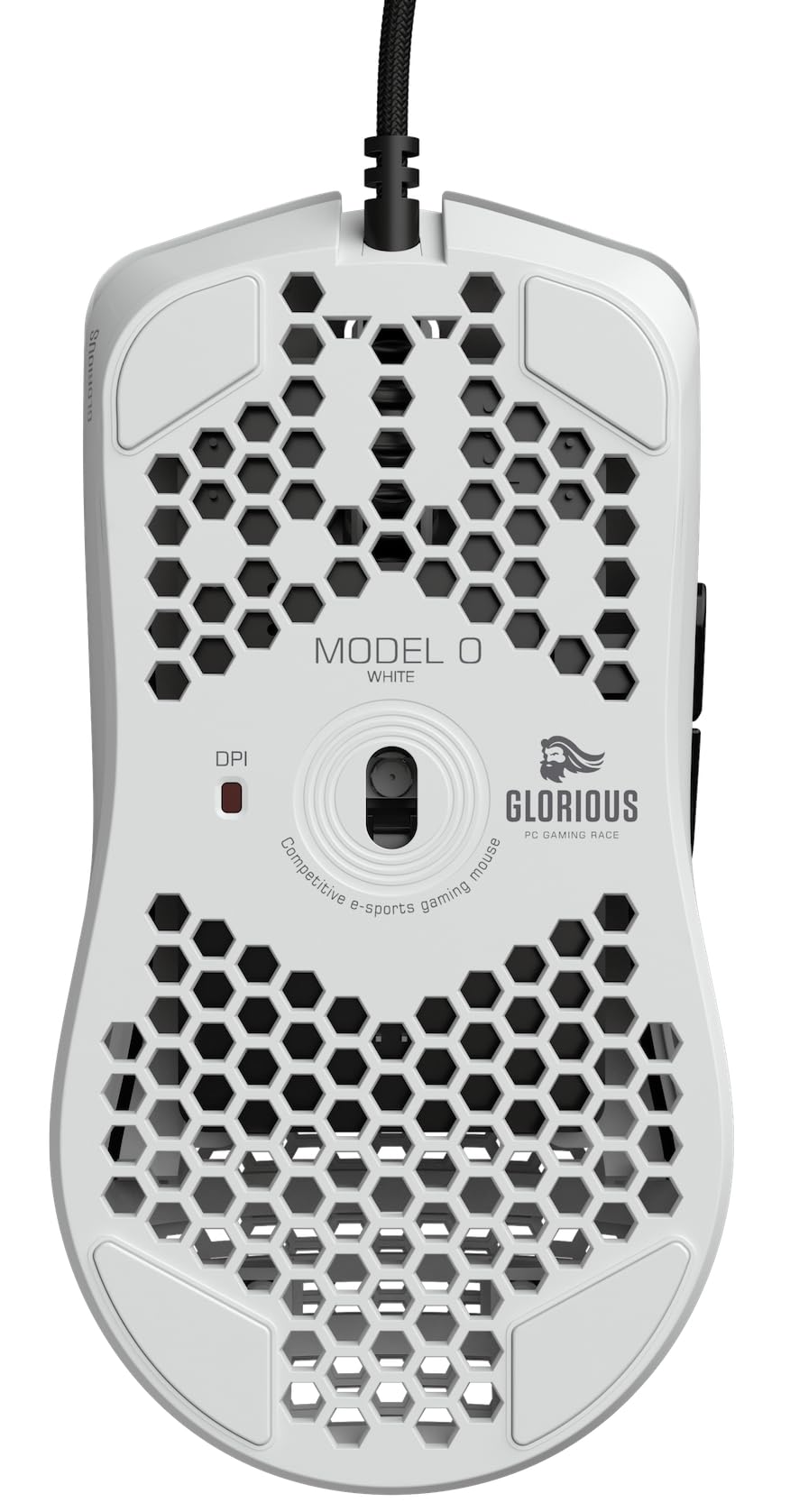 GLORIOUS Model O Kabelgebundene Gaming-Maus – 67 g, superleichtes Wabendesign, RGB, Pixart 3360-Sensor, Omron-Schalter, beidhändig bedienbar – Mattweiß 7