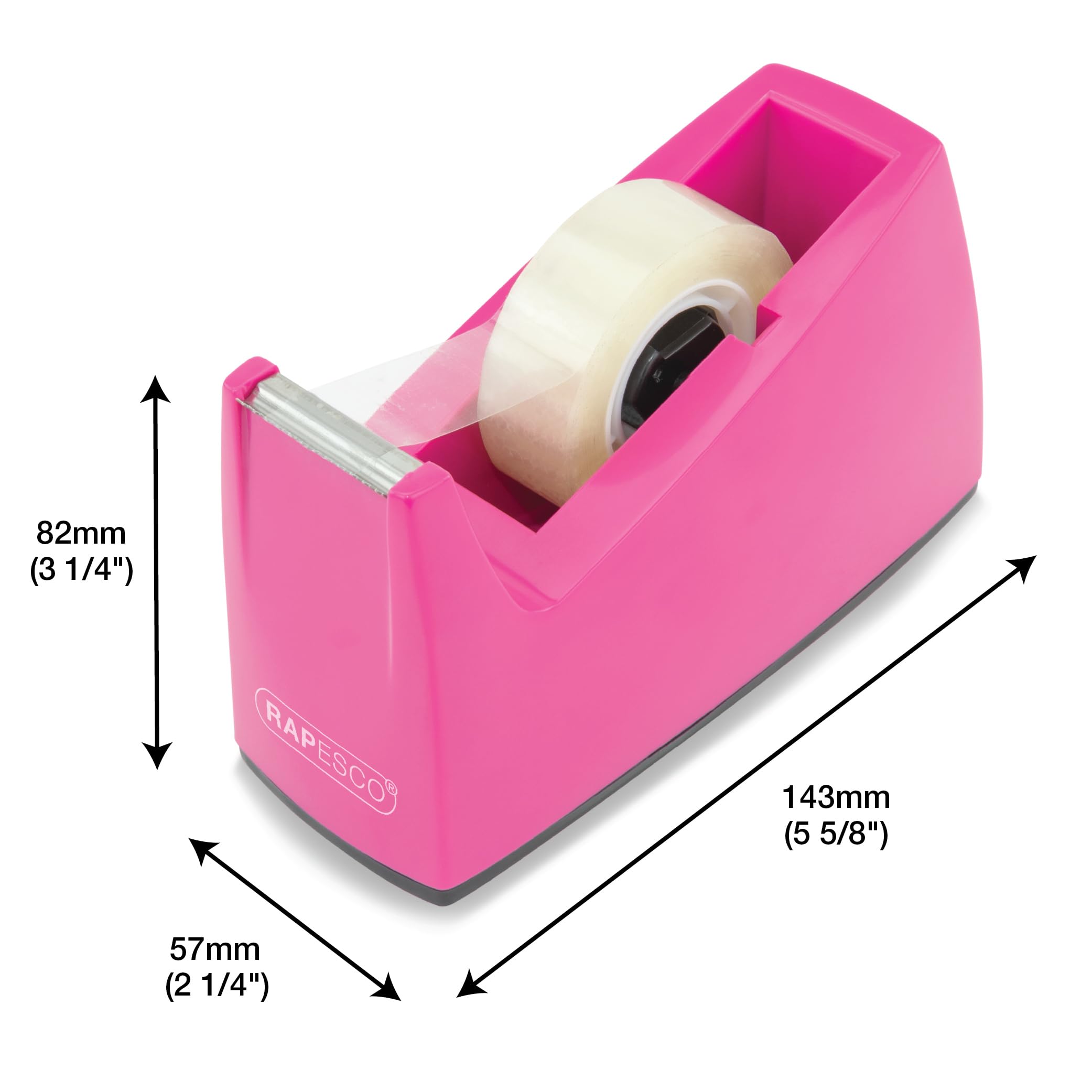 Rapesco 1621 Tape Dispenser 300 for Rolls with 1" (25 mm) Core, Includes 4