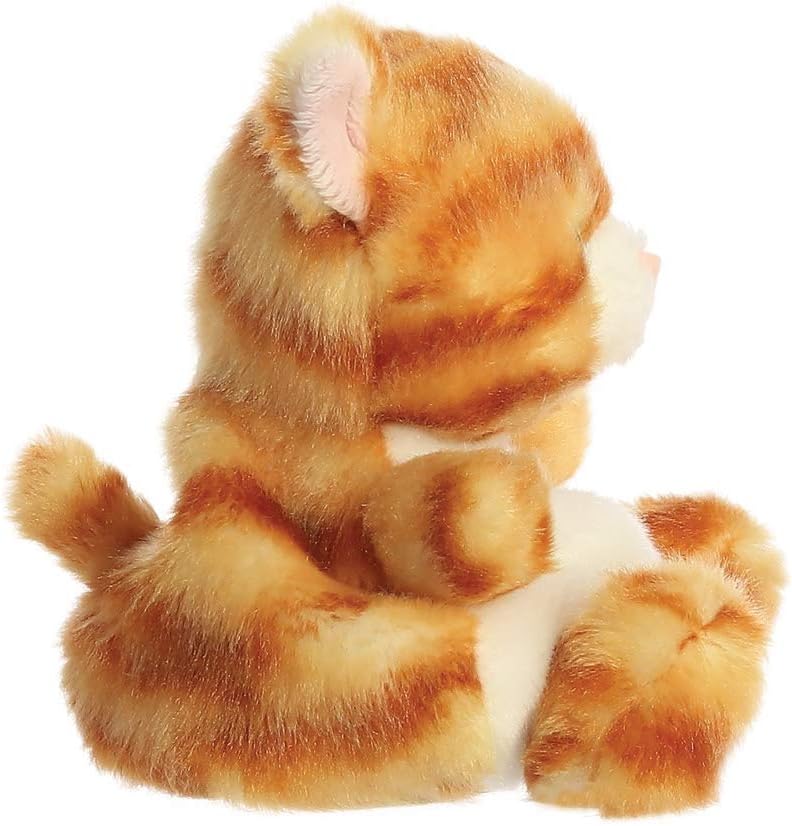 Aurora Palm Pals Meow Kitty Tabby Cat - Soft Bean-Filled Plush Toy, 5 inches, Orange 4