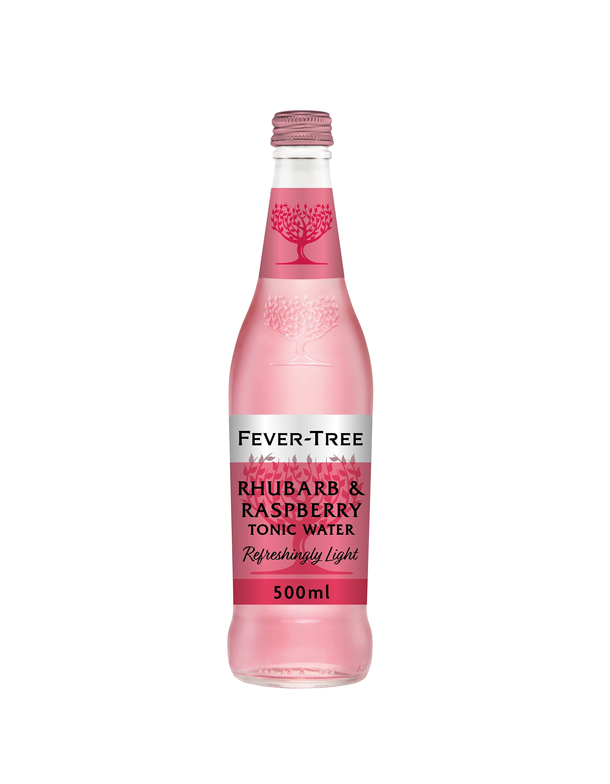 FEVER-TREE Rhubarb & Raspberry Refreshingly Light Tonic Water - 46% Fewer Calories | 500ml
