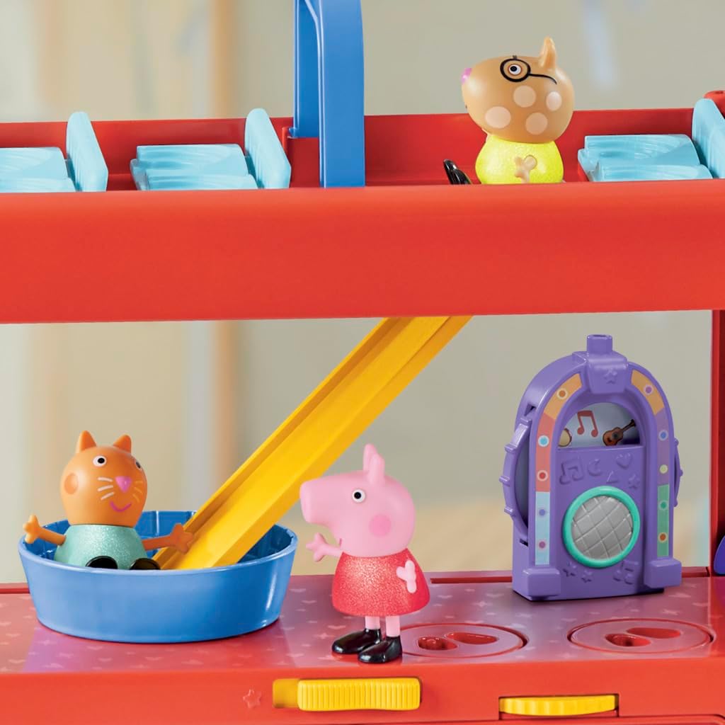 Peppa Pig Peppa’s 2-in-1 Party Bus Playset - 3-Floor Interactive Playset for Ages 3+ 7