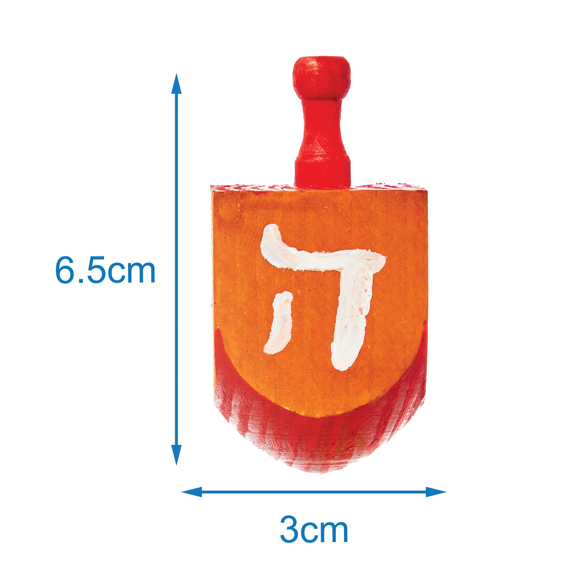 Baker Ross FX939 Wooden Dreidels - Pack of 5, Paint Your Own Hanukkah Craft Toy 9