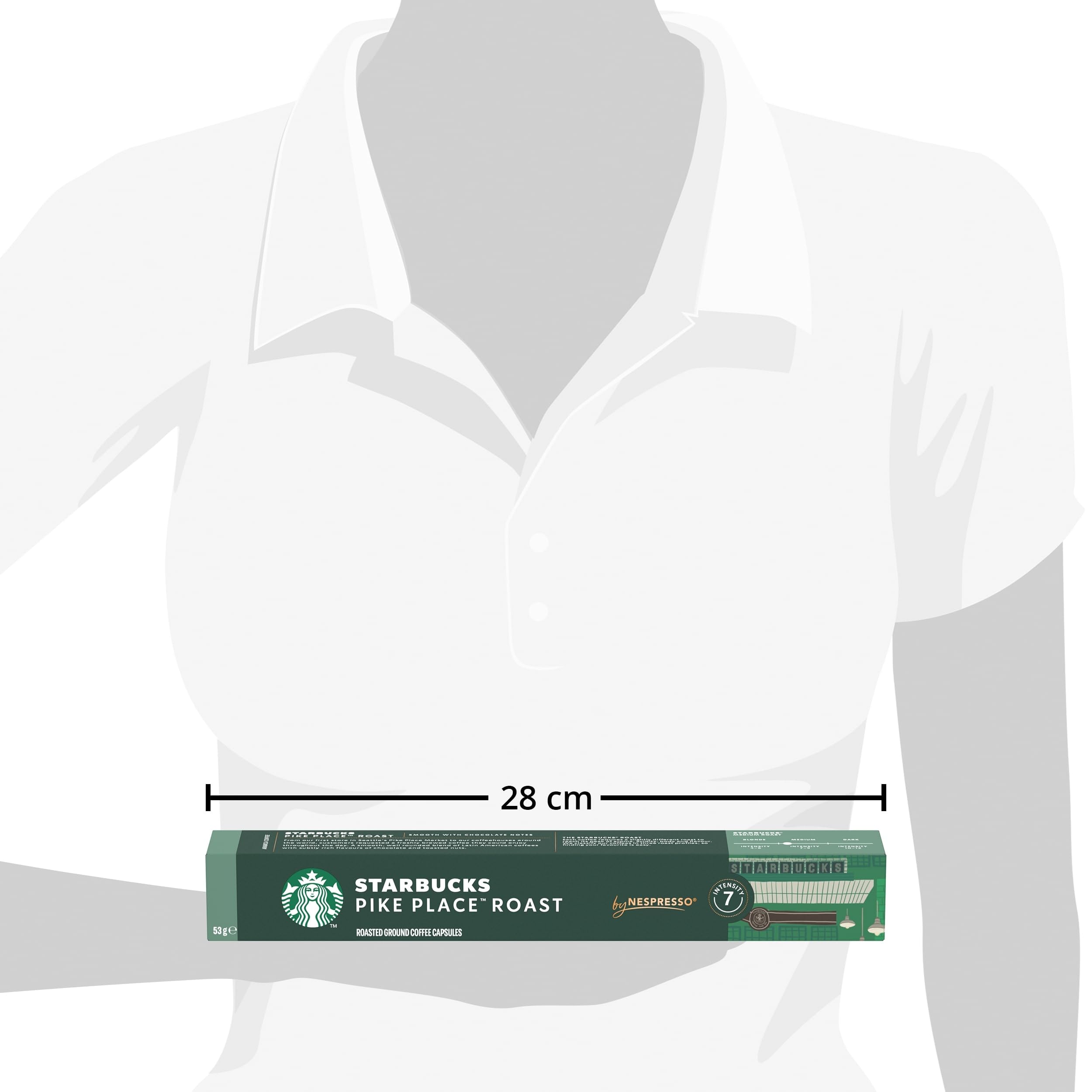 STARBUCKS - Pike Place Roast Medium Roast Coffee Capsules for Nespresso, 10 x 3