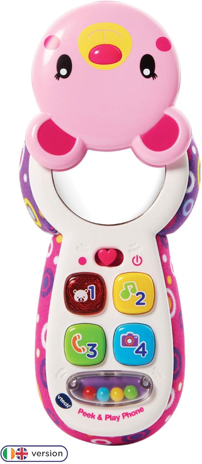 VTech Peek & Play Kids Mobile Phone - Educational Toy for Babies 3 Months+ with Lights, Sounds & Mirror 3