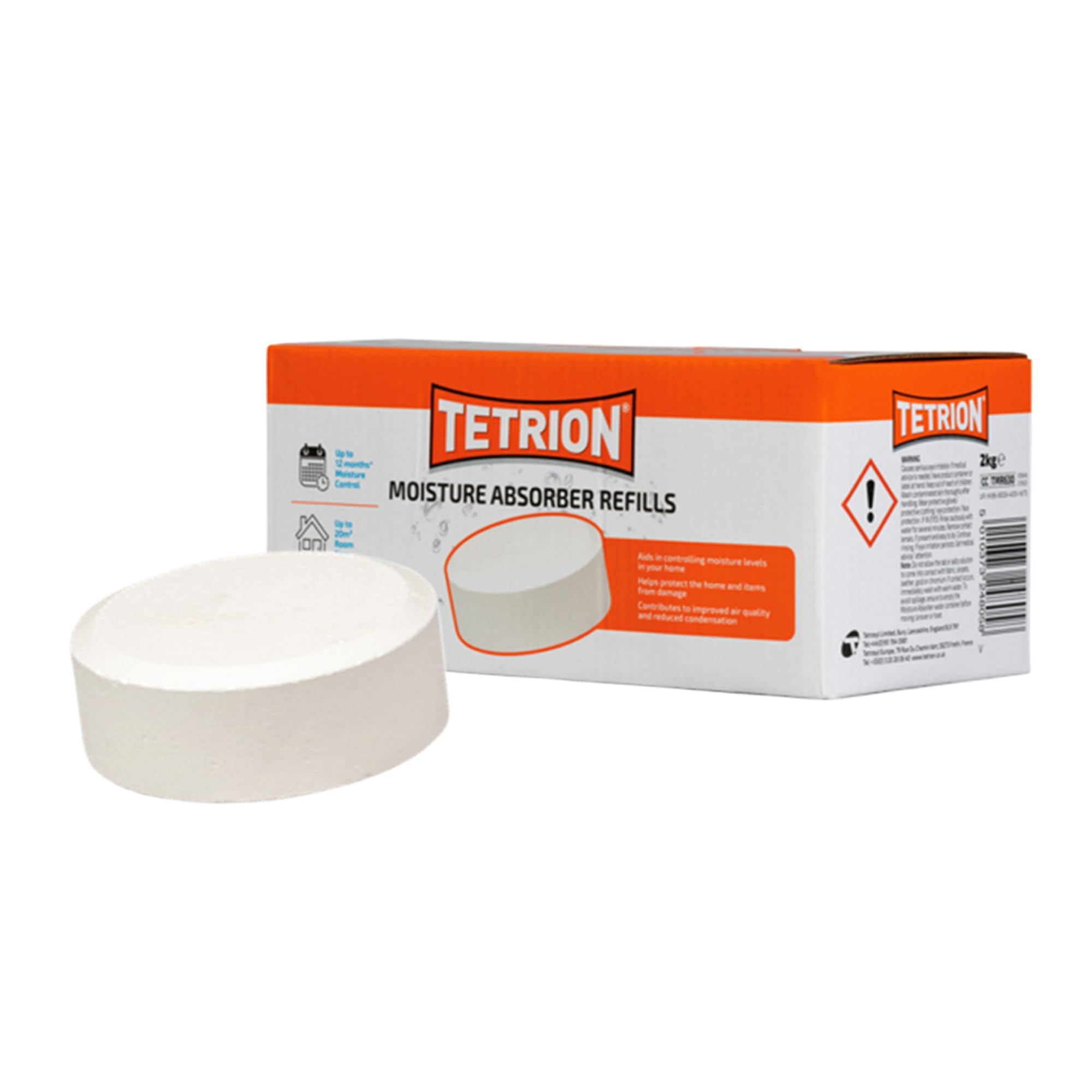 Tetrion Moisture Absorber Refill Pack - 4 Moisture Tabs for Up to 12 Months