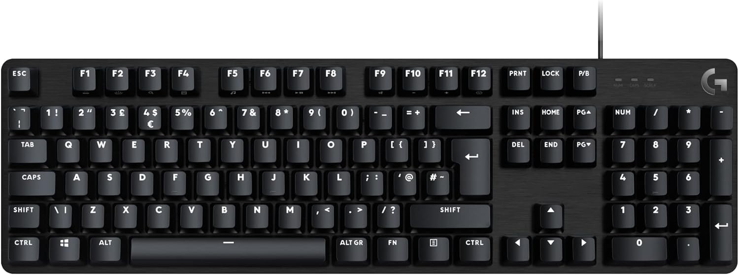 Logitech G413 SE Full-Size Mechanical Gaming Keyboard - Black Backlit Wired Keyboard with Tactile Switches