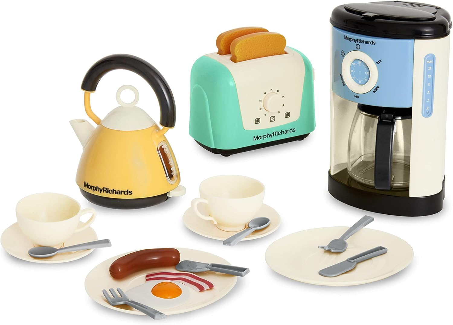 Casdon Morphy Richards Kitchen Set - Toy Appliances with Toaster, Kettle, Coffee Maker | Pastel | Ages 3+