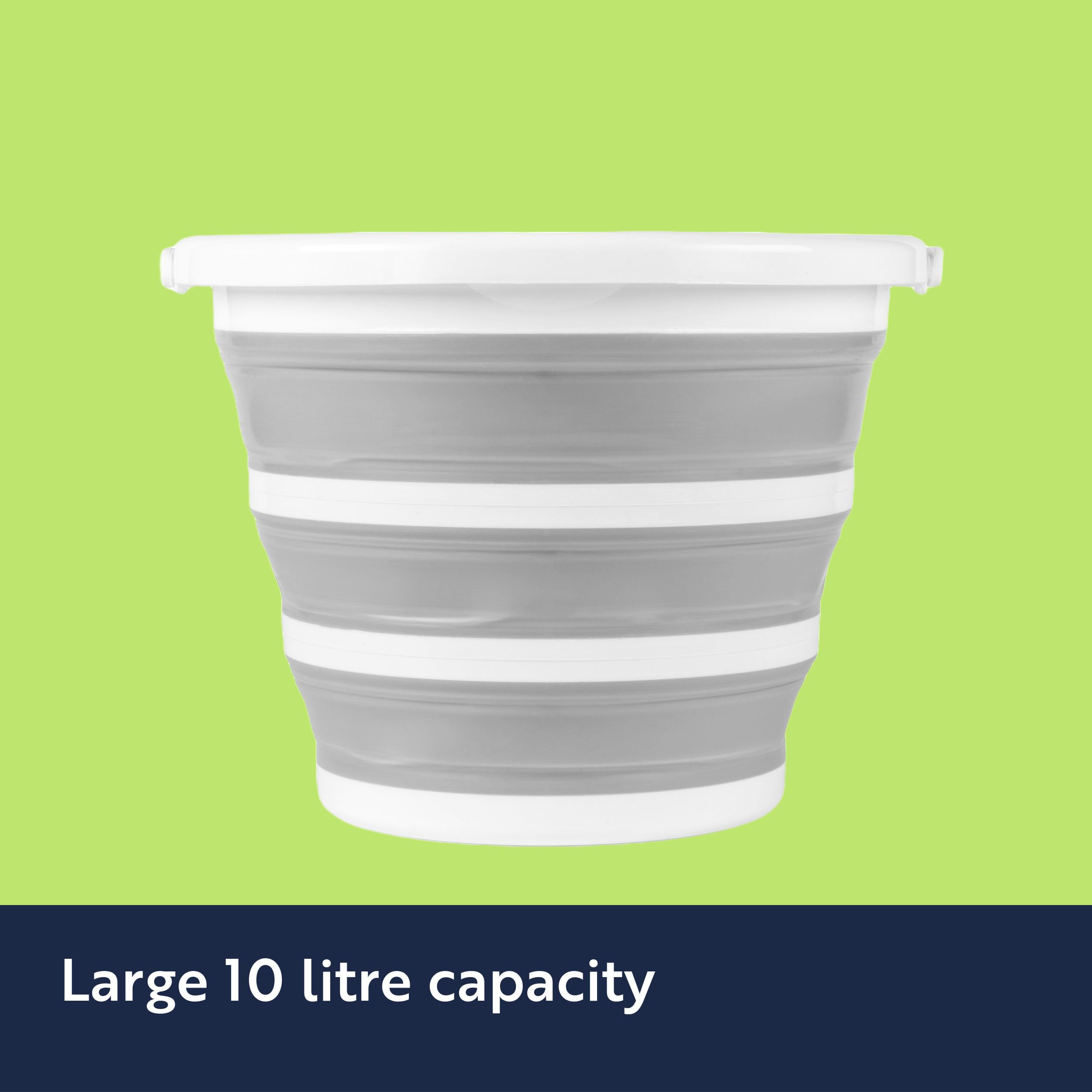 Beldray - Collapsible Bucket 10L Foldable Silicone Bucket with Sturdy Handle 3
