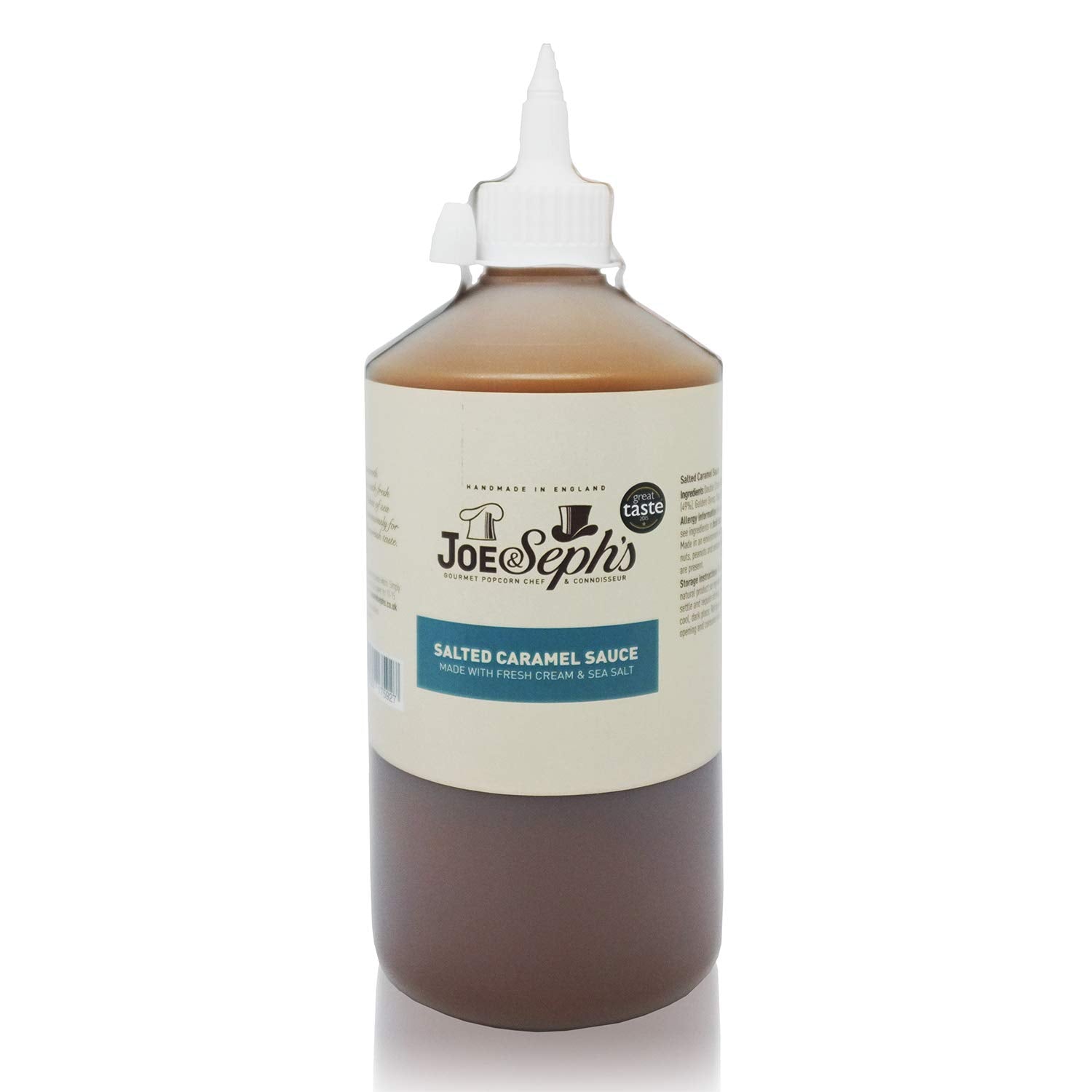 Joe & Seph's - Salted Caramel Sauce (1kg Bottle) | Great Taste Award-Winning Dessert Sauce