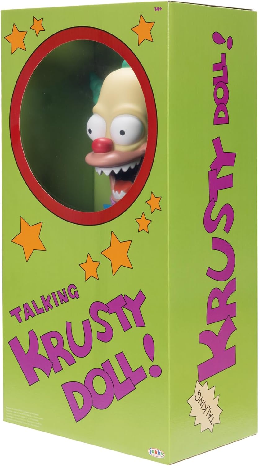 The Simpsons Talking Krusty Doll Plush - 16" Tall, Pull-String Interactive Toy by Jakks Pacific 5