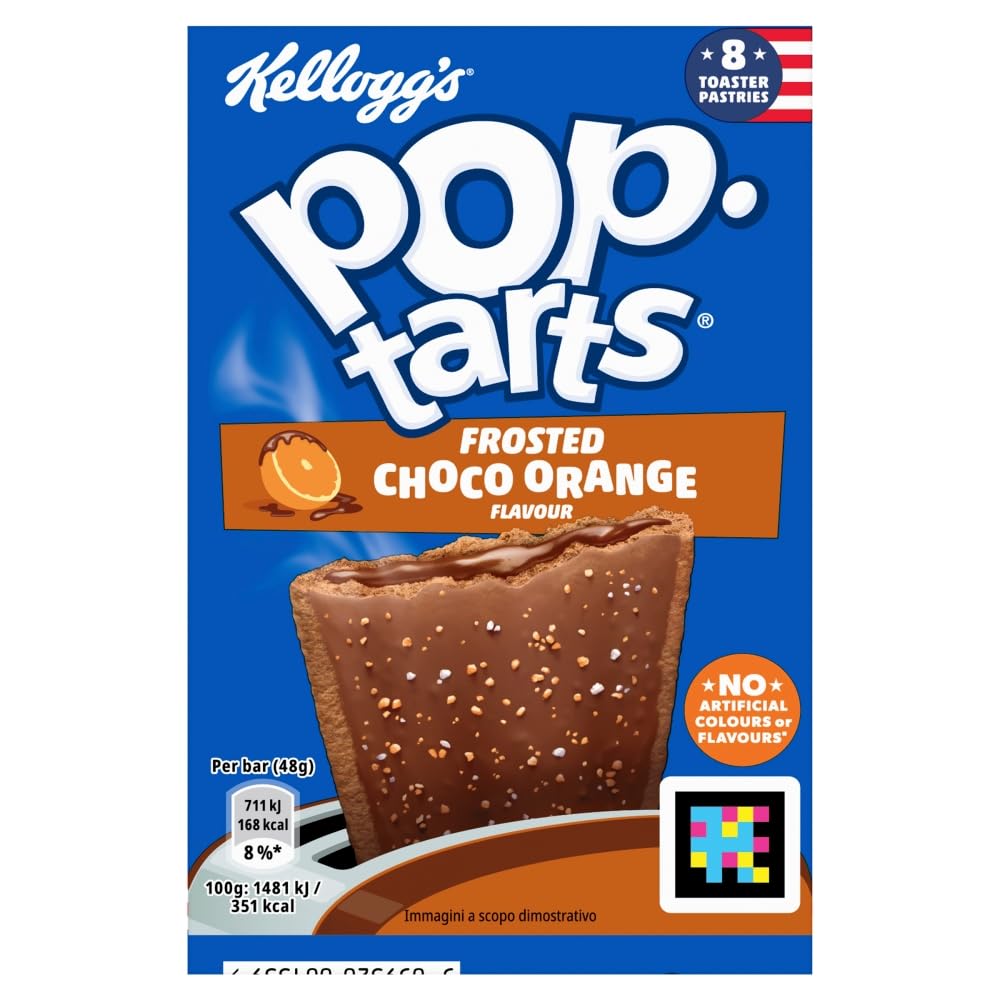 Kellogg's Pop Tarts Frosted Choco Orange Toaster Pastry 4 x 96g