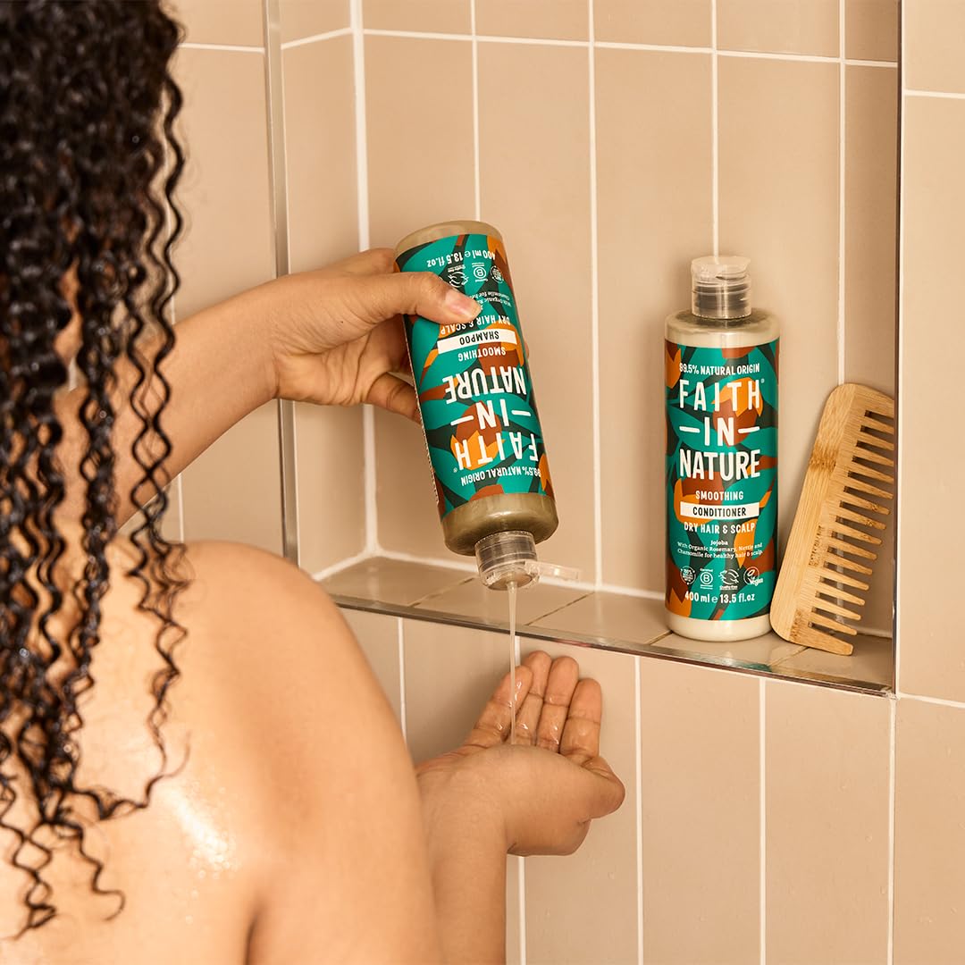 Faith In Nature - Jojoba Shampoo for Dry Hair & Scalp (400ml) 3