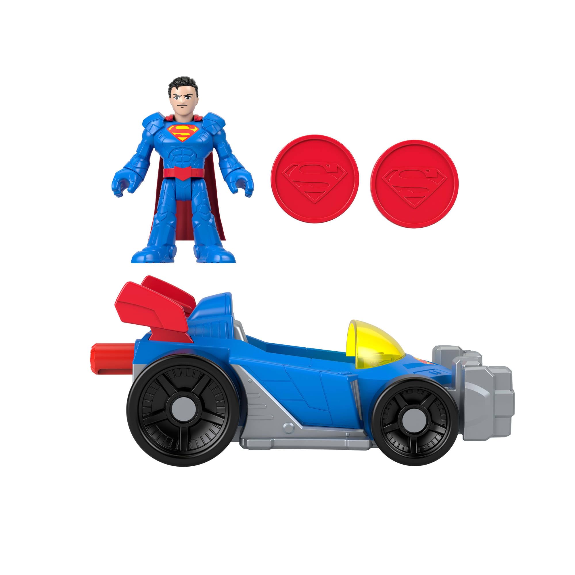 Fisher-Price Imaginext DC Super Friends Metal Force Supermobile Toy Car with Action Figure - Ages 3-8 3