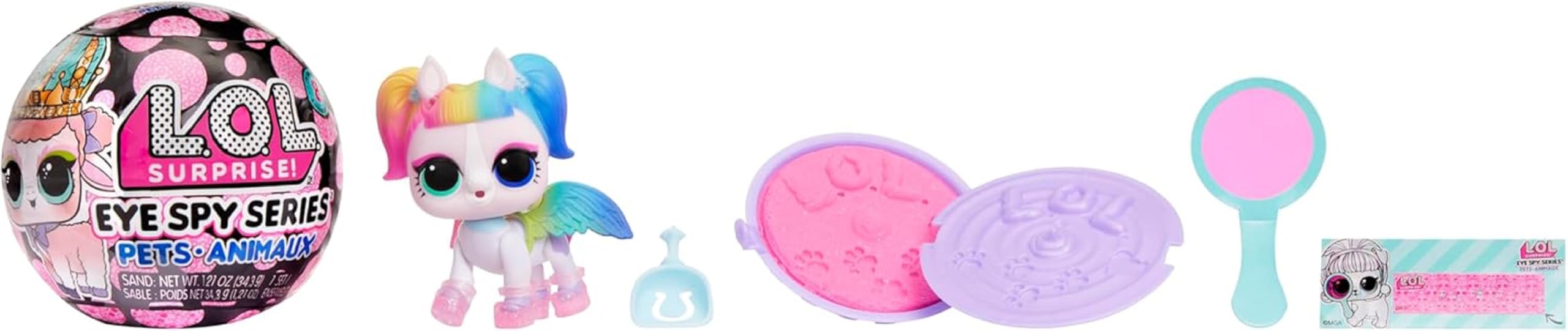 L.O.L. Surprise! Eye Spy Series Pets - 8-Piece Collectible Doll Set with Colour Change Features