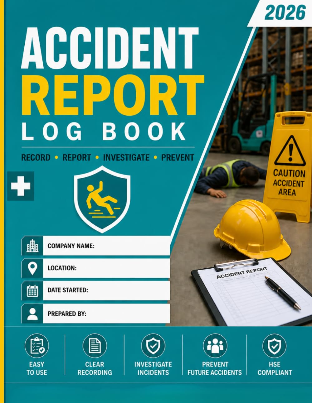 One Safety Publishing Accident Report Book HSE & GDPR Compliant | RIDDOR 2013 | Paperback