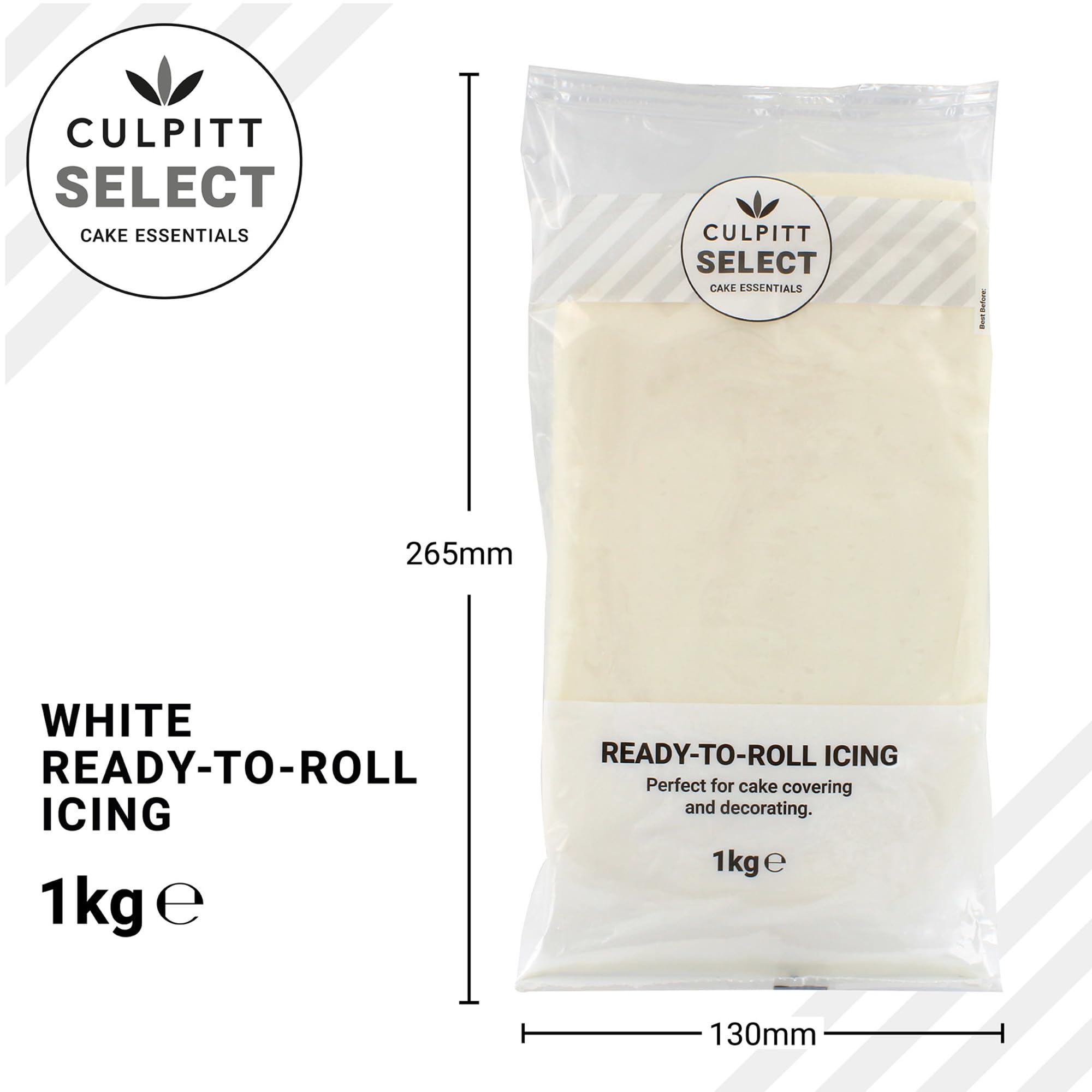 Culpitt Select Ready to Roll Icing, White Sugar Paste Fondant for Cake Decorating 4