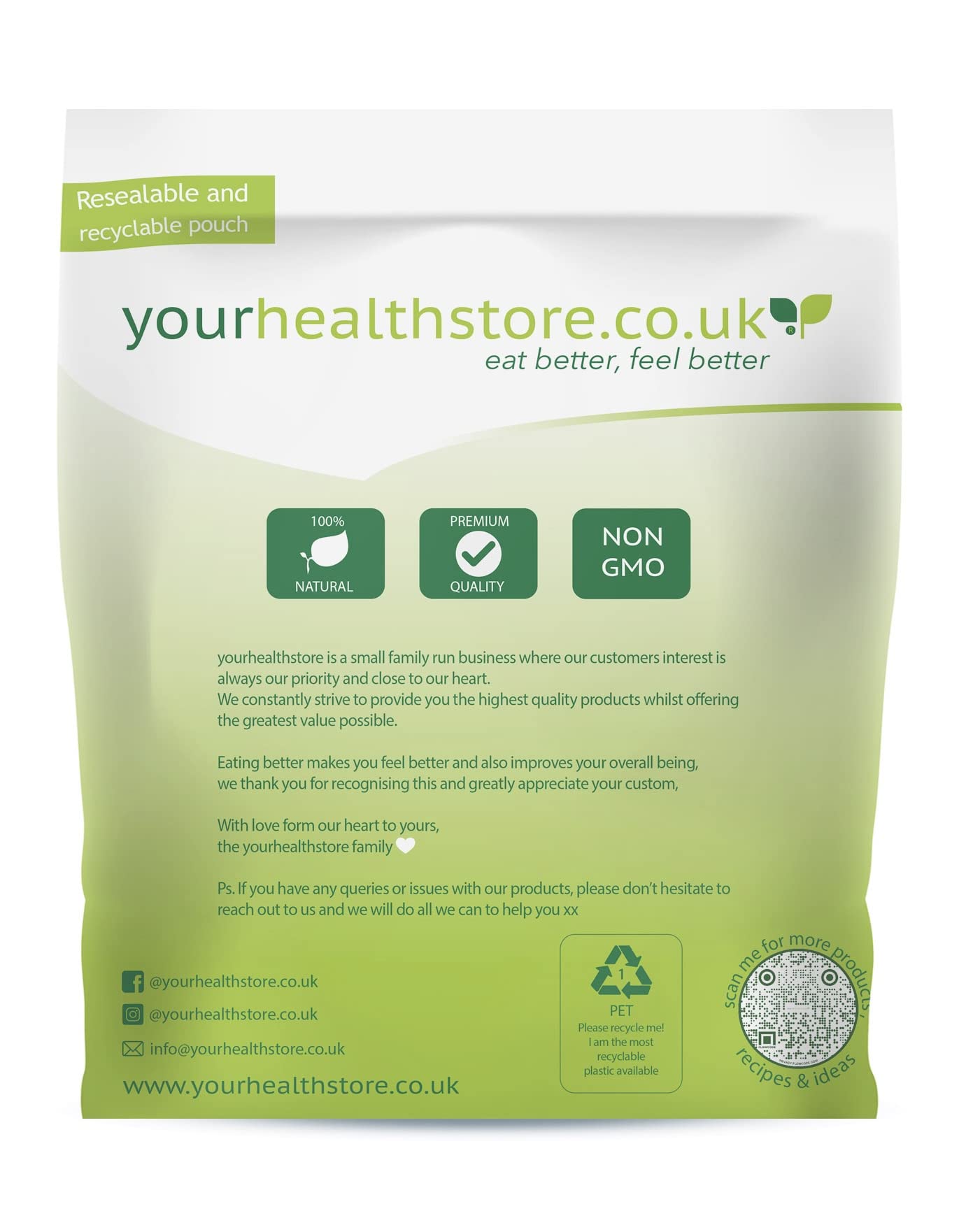 yourhealthstore Premium Unmodified Gluten Free Arrowroot Powder | 1 kg White Powder | Vegan