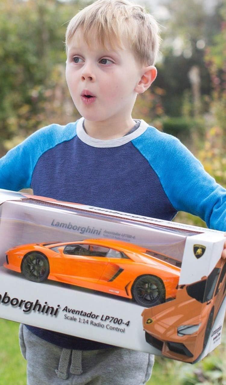 CMJ RC Lamborghini Aventador - 1:14 Scale Remote Control Car with LED Lights & Spring Suspension 5