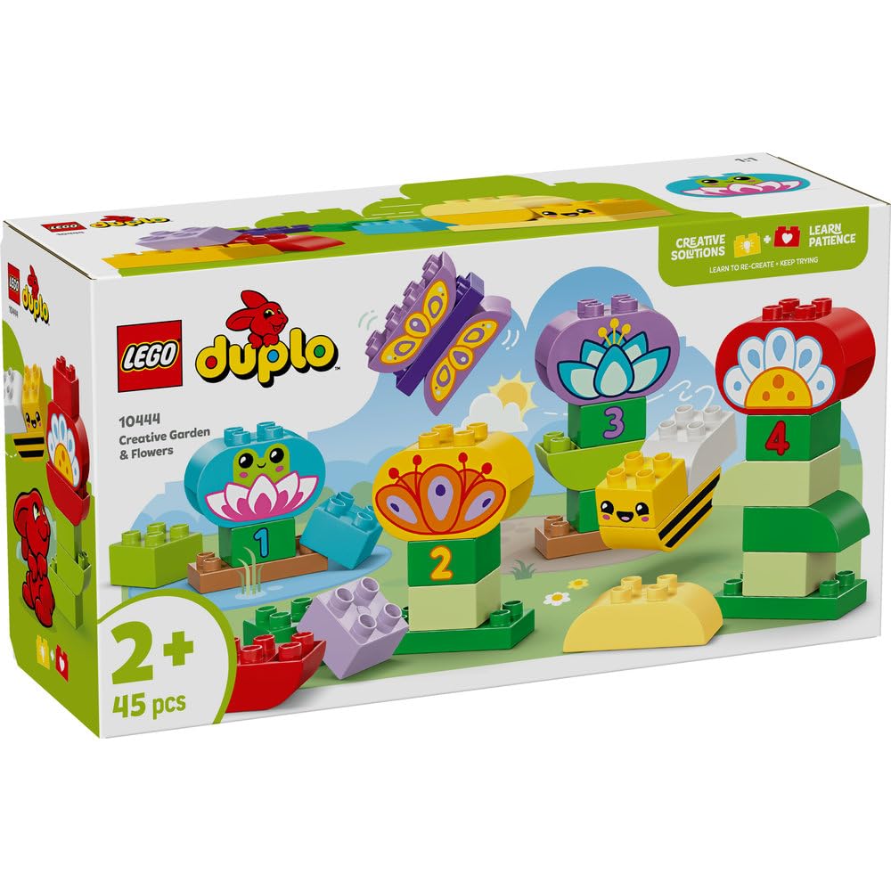 LEGO DUPLO Creative Garden & Flowers Stacking Toy - Educational Building Set for Toddlers 2+ 6