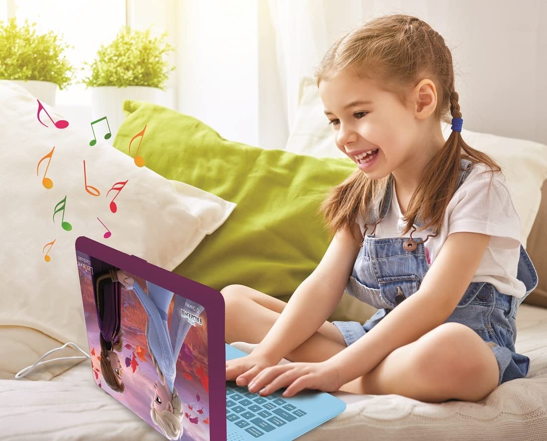 Lexibook Frozen Educational Bilingual Laptop - 124 Activities for Learning French & English, Ages 3+ 4