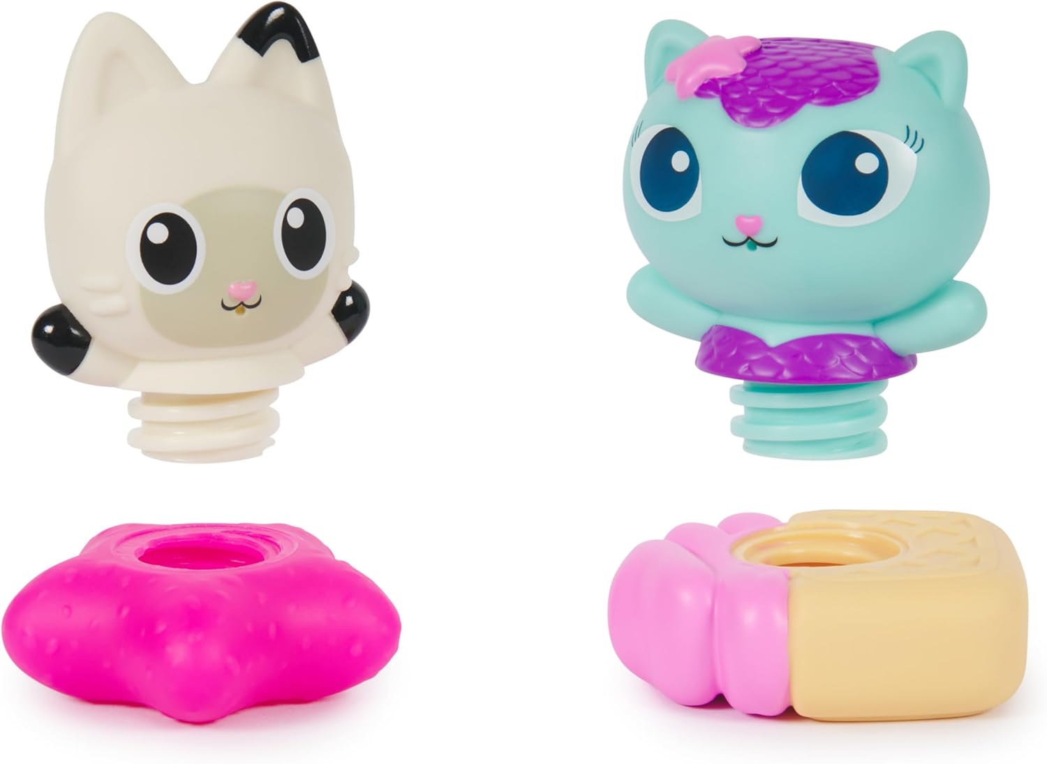 Gabby's Dollhouse: Mercat and Pandy Paws Bath Squirters - Floating Water Toys for Kids