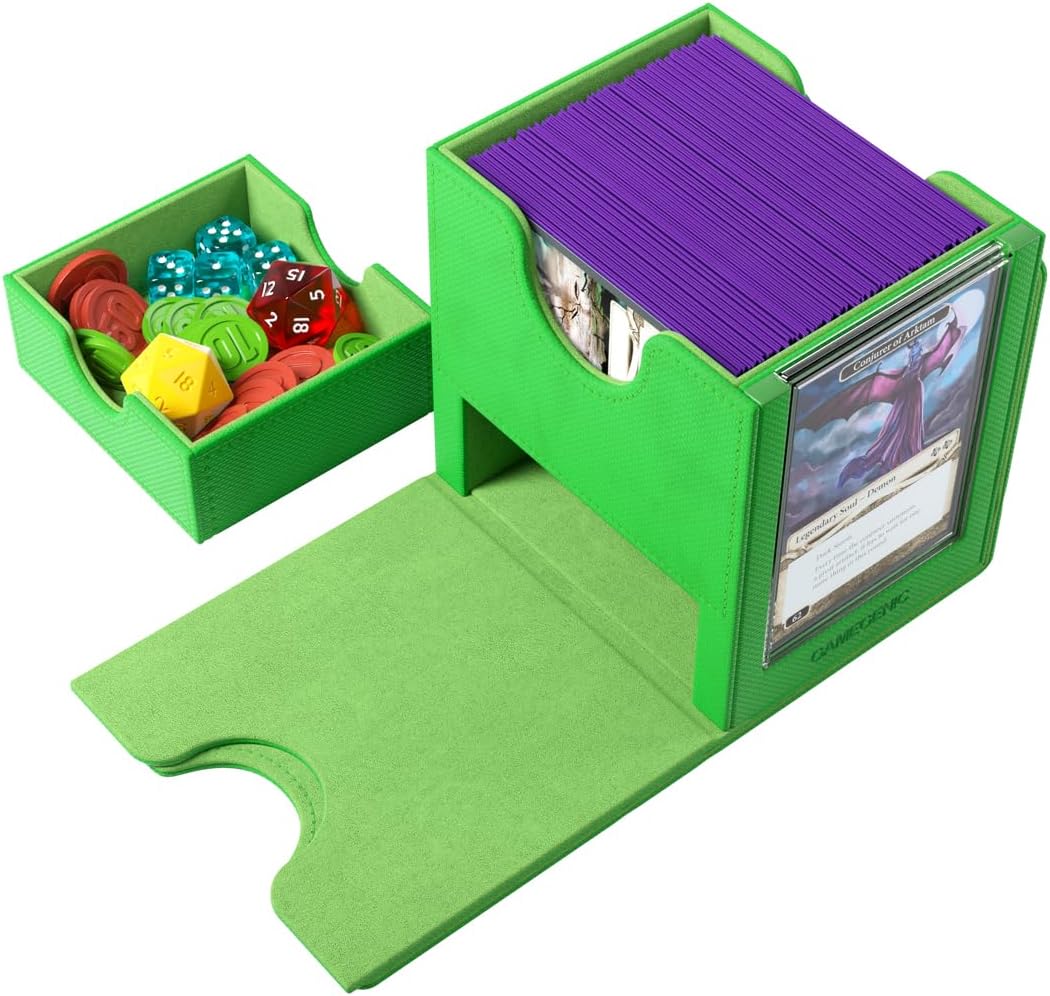 Gamegenic Magic: The Gathering Commander Sidekick Pro 100+ XL Deck Box Green 7