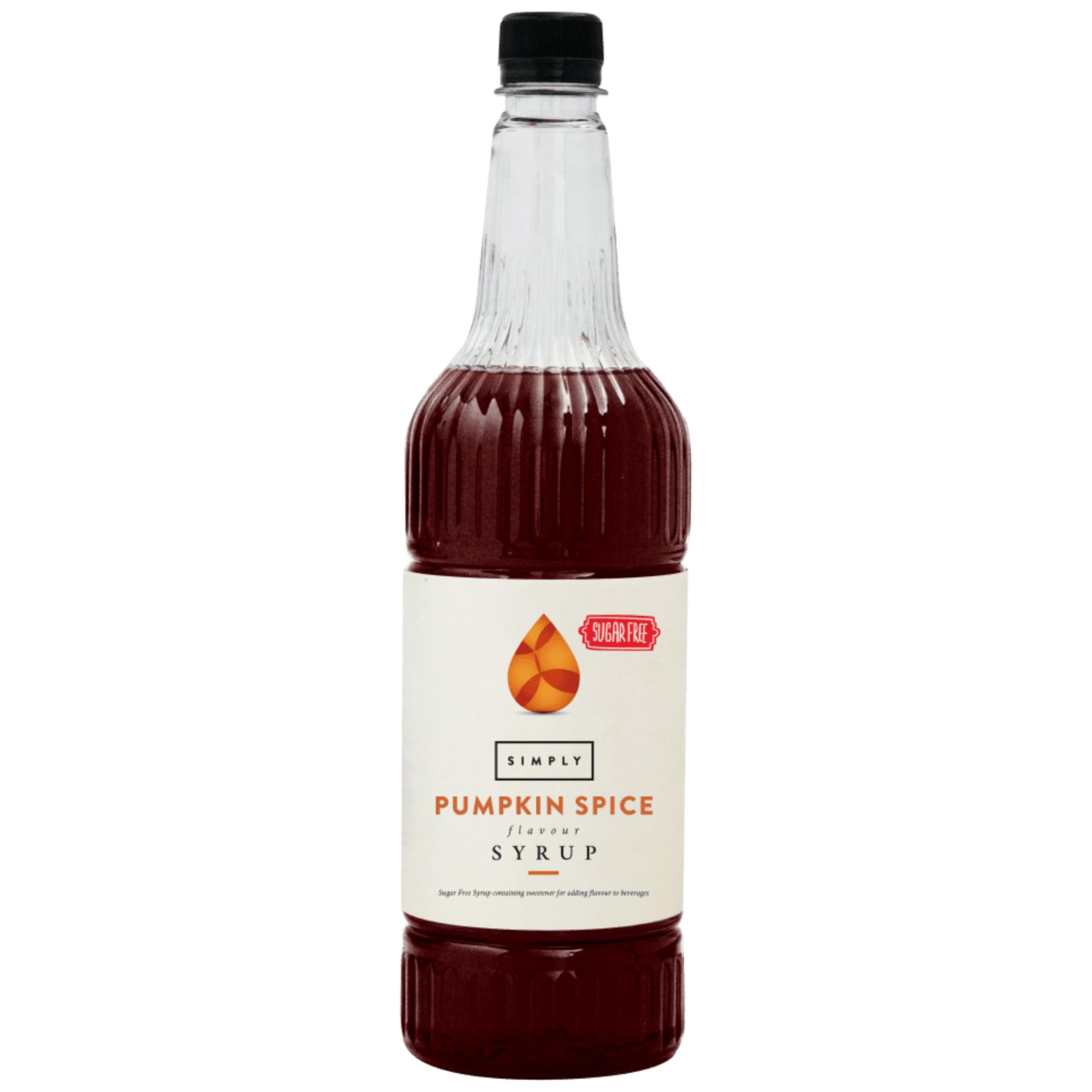 Simply Sugar Free Pumpkin Spice Syrup - 1 Litre Liquid Concentrate | Vegan & Halal Friendly